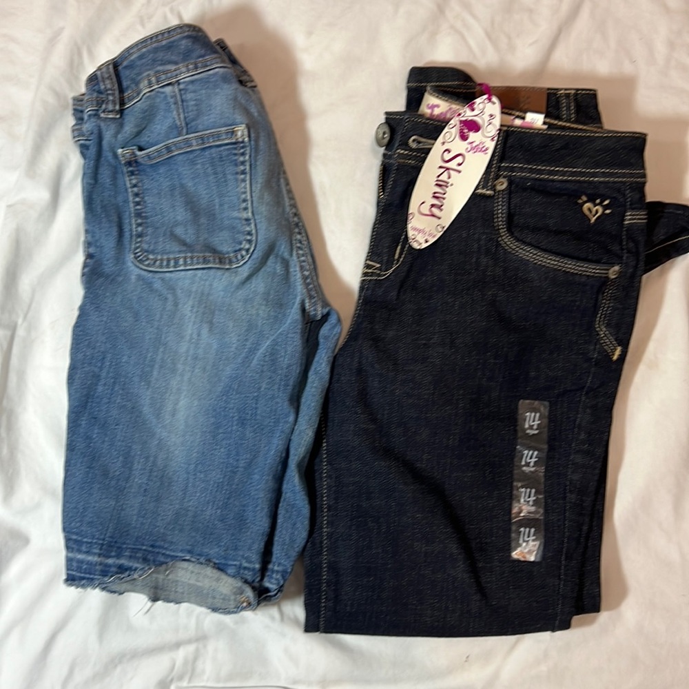 NWT girls size 14 justice jeans/shorts lot
